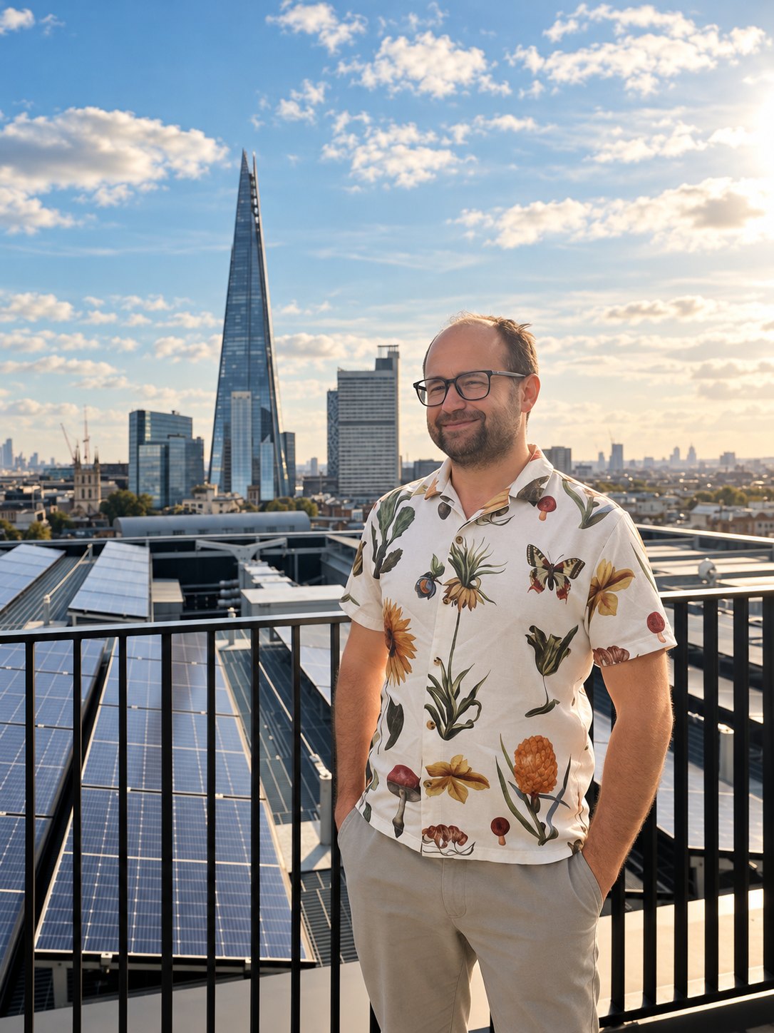 Nikita Mikhailov on a London rooftop